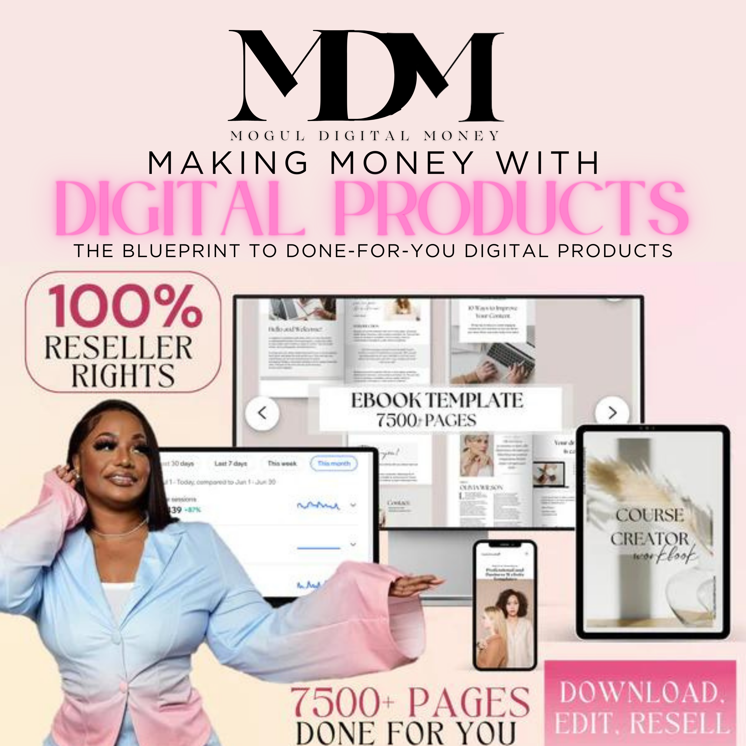 THE MDM DIGITAL STARTER VAULT -7500+ Done For You Pages w/ Resellers Rights - Make a 100% Profit